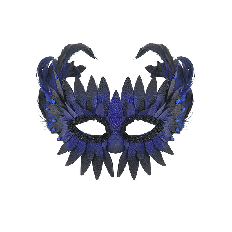 USA-Leather and Feather Mask-1231
