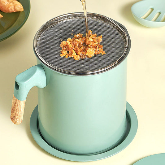 Bacon Grease Container with Fine Mesh Strainer, 1.4 L