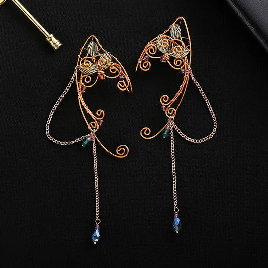 USA-Tassel Clip-on Earrings-0421