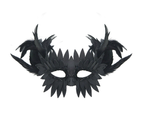 USA-Leather and Feather Mask-1231