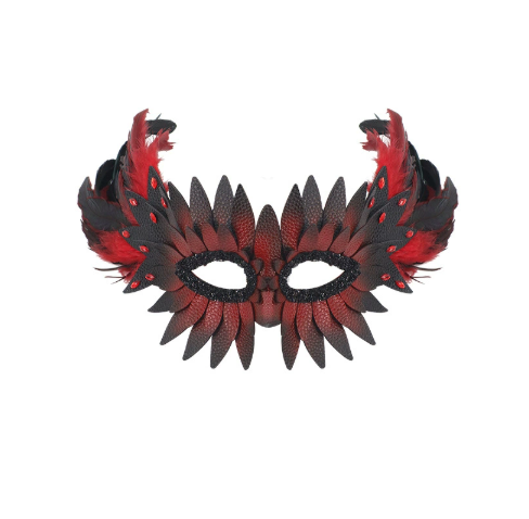 USA-Leather and Feather Mask-1231