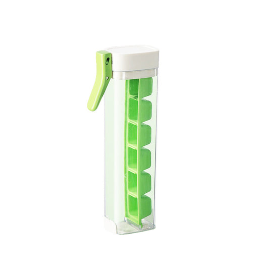 One-Press Ice Cube Maker – Easy Release Ice Tray with Lid