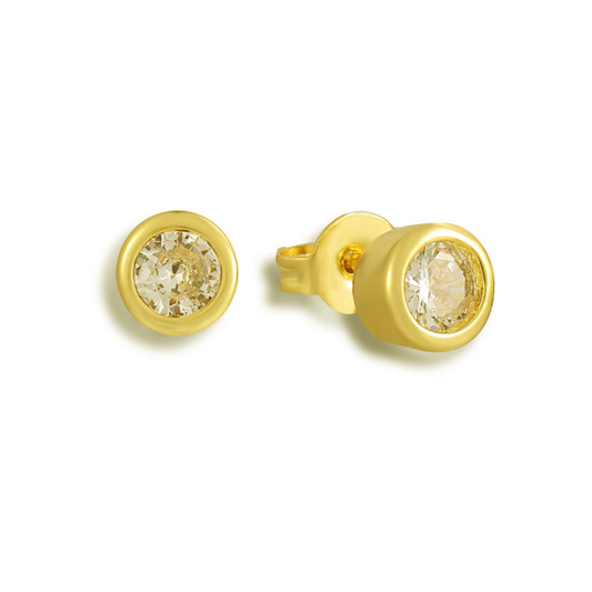USA-Round Zircon Earrings-1223