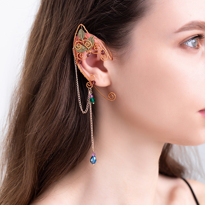 USA-Tassel Clip-on Earrings-0421