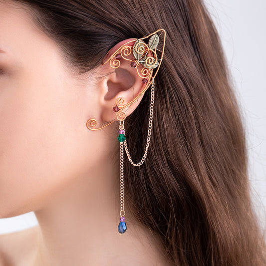 USA-Tassel Clip-on Earrings-0421