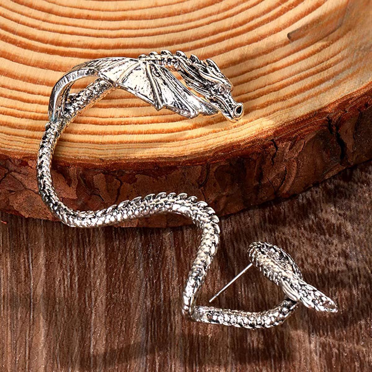 USA-Dragon Clip Earrings-0427