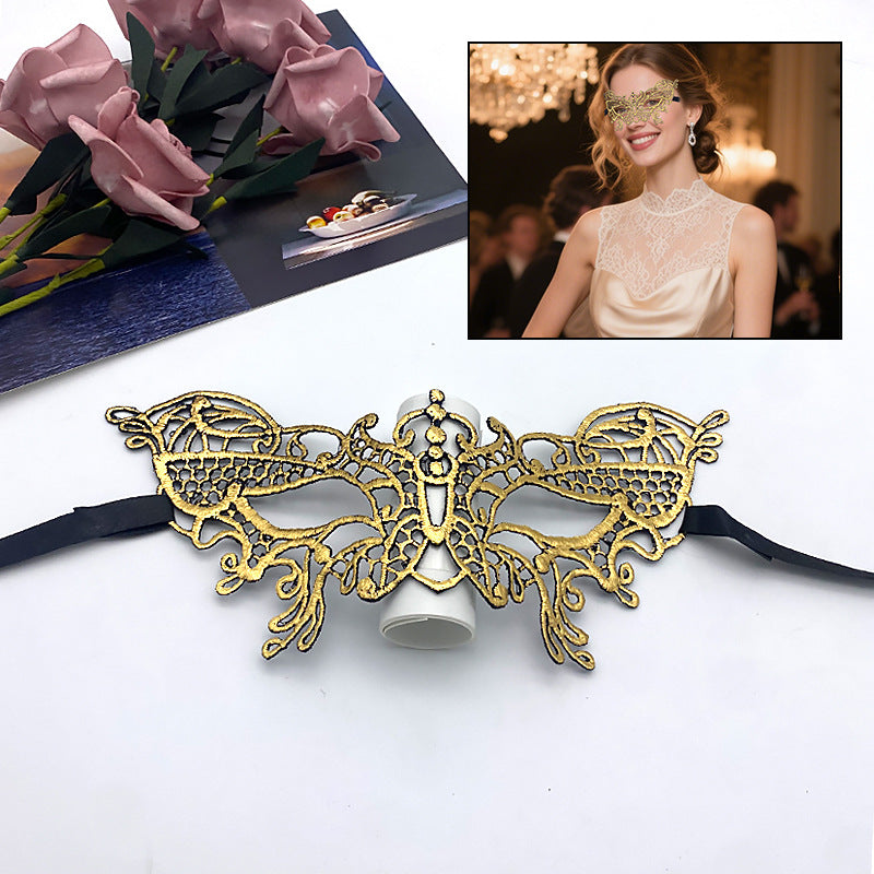 Gilded lace mask-0518
