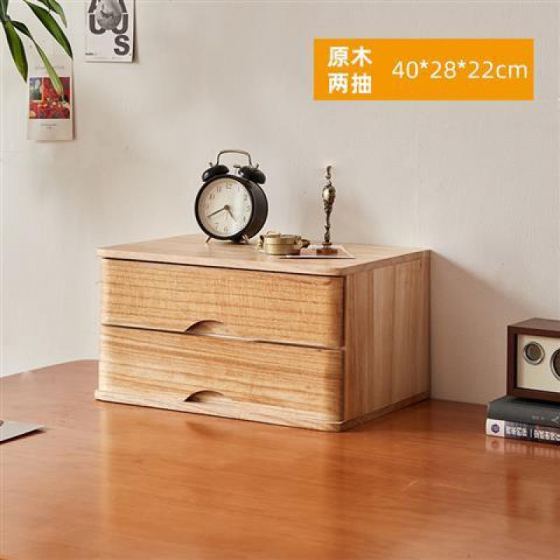 Drawer-style storage box for solid wood desktop-0629