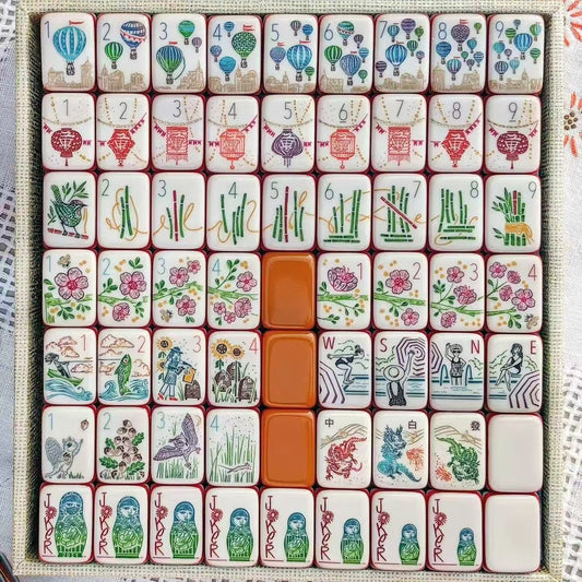 American Mahjong set - complete 166 tile set with jokers in case