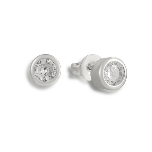 USA-Round Zircon Earrings-1223